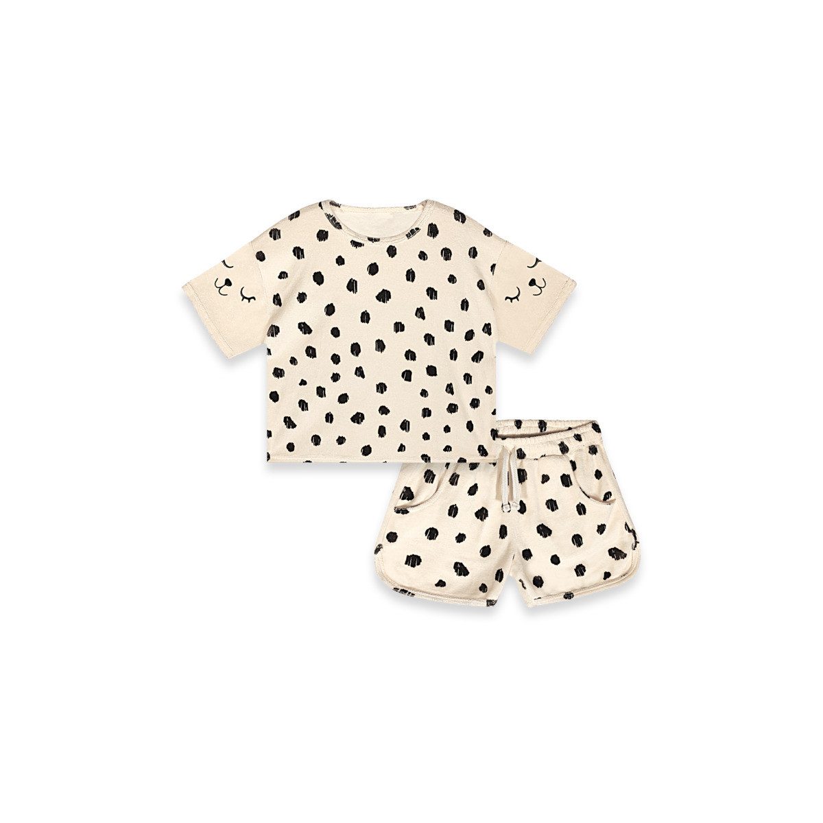 Denokids T-Shirt & Shorts Two-Piece Set Leopard Mädchen (1-tlg) Kinder Outfit, T-Shirt, Shorts, Zweiteiler, Sommeroutfit