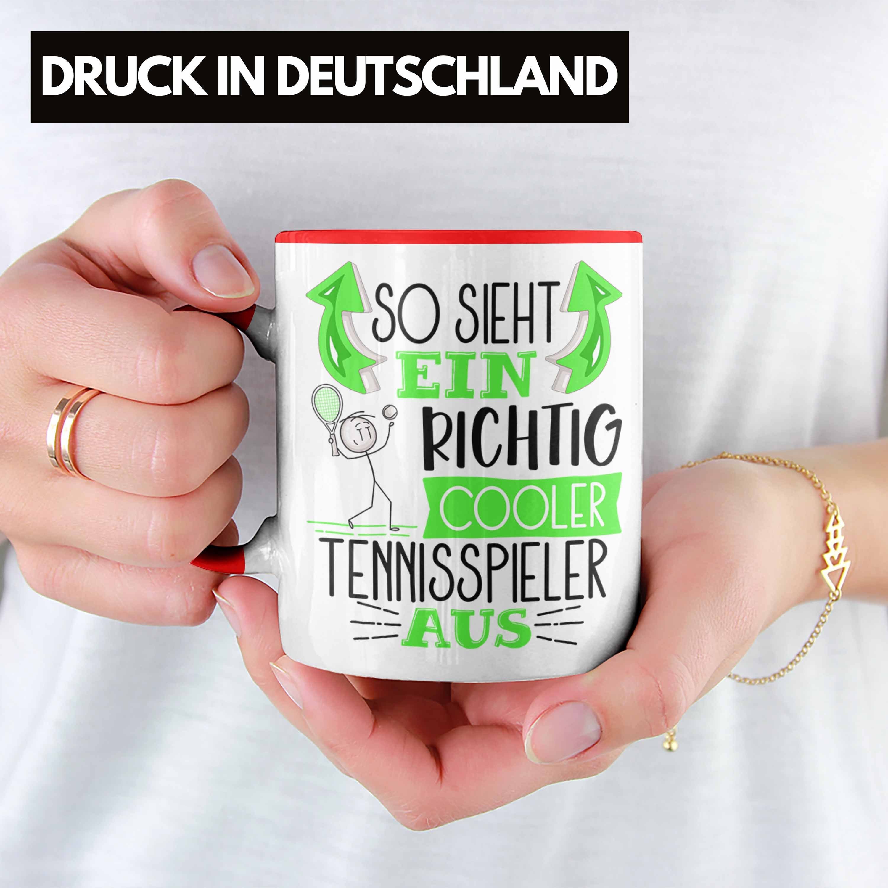 Tennisspiele Rot Tasse Geschenk Ein Richtig So Cooler Trendation Tennisspieler Sieht Tasse