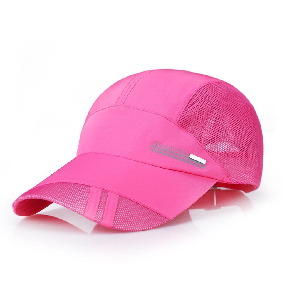 Blusmart Baseball Cap Kappe Baseball Mesh Design Kappe Lässig Sonnenschutz Sonnenhut rosarot