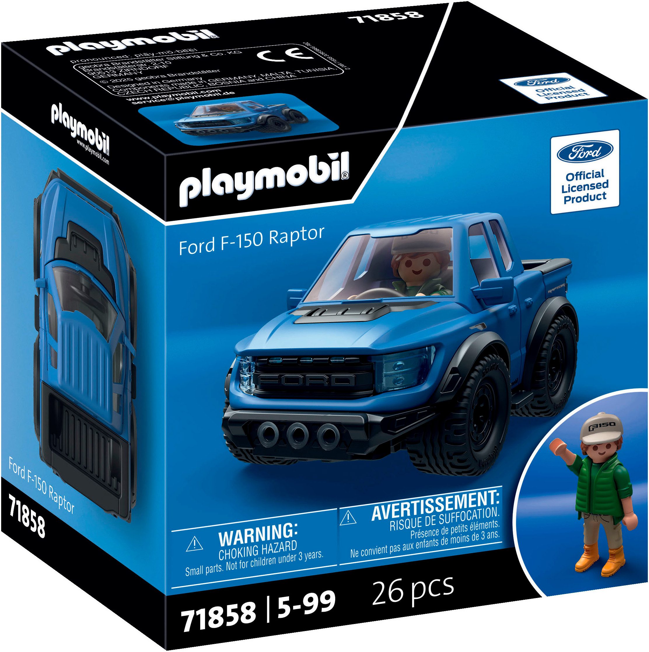Playmobil® PLAYMOBIL X Ford F-150 Raptor (71858), Cars Konstruktions-Spielset, (26 St), Made in Europe – Bild 3 von 5
