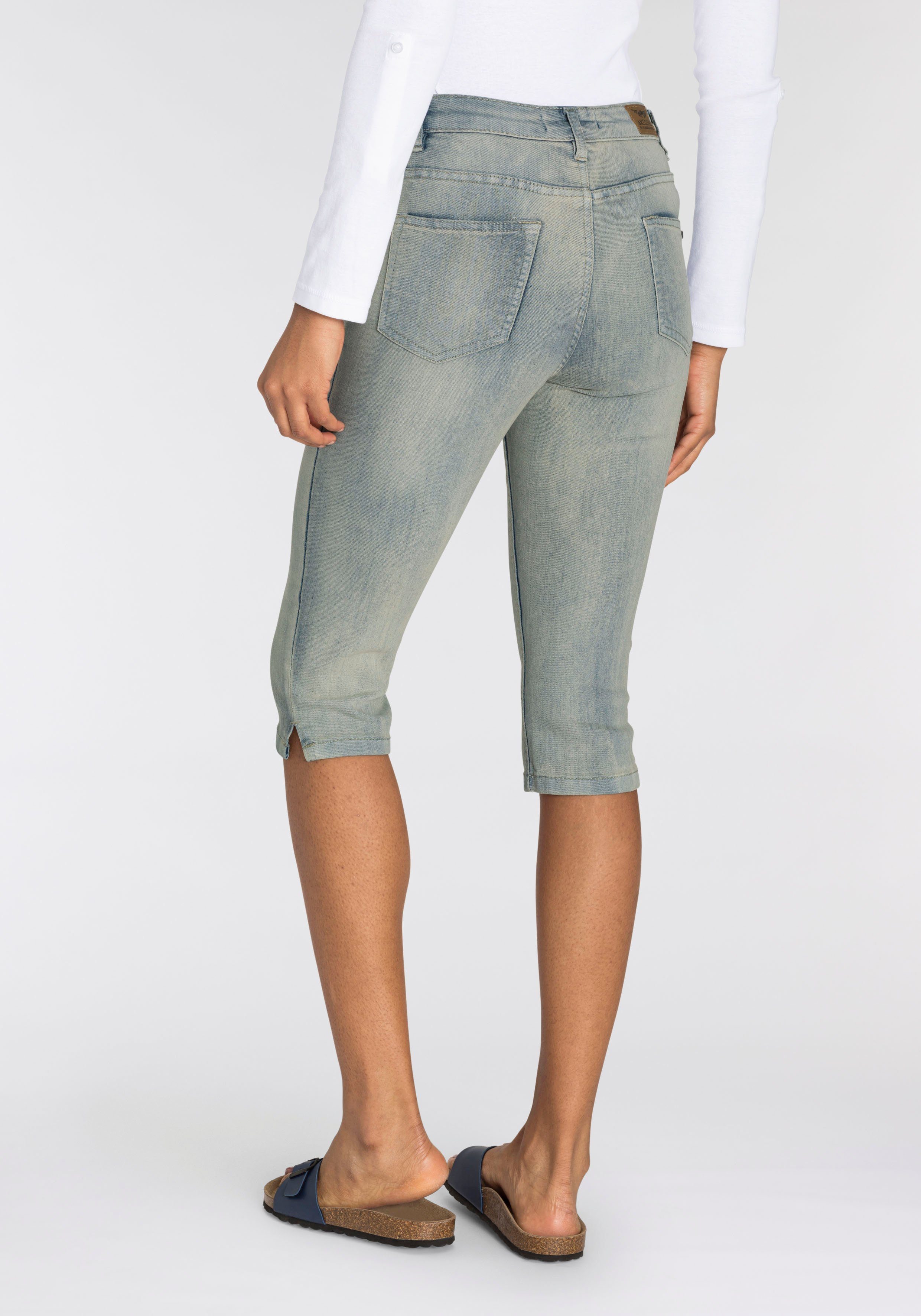 Arizona Caprijeans mit Schlitz am Saum günstig online kaufen