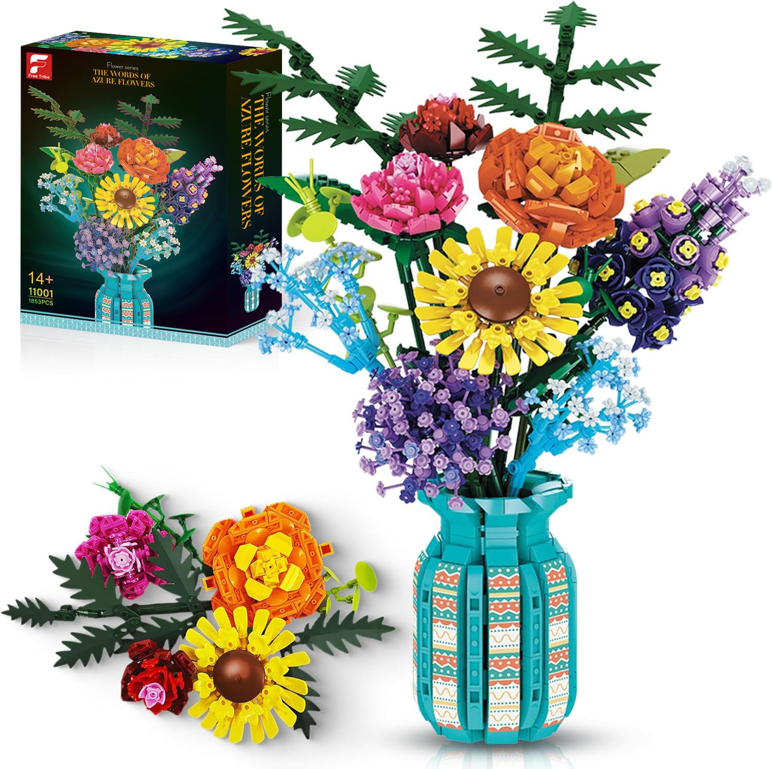 Esun Blume Bausteine für Erwachsene, Bauspielzeug, Blumenstrauß Spielzeug S günstig online kaufen