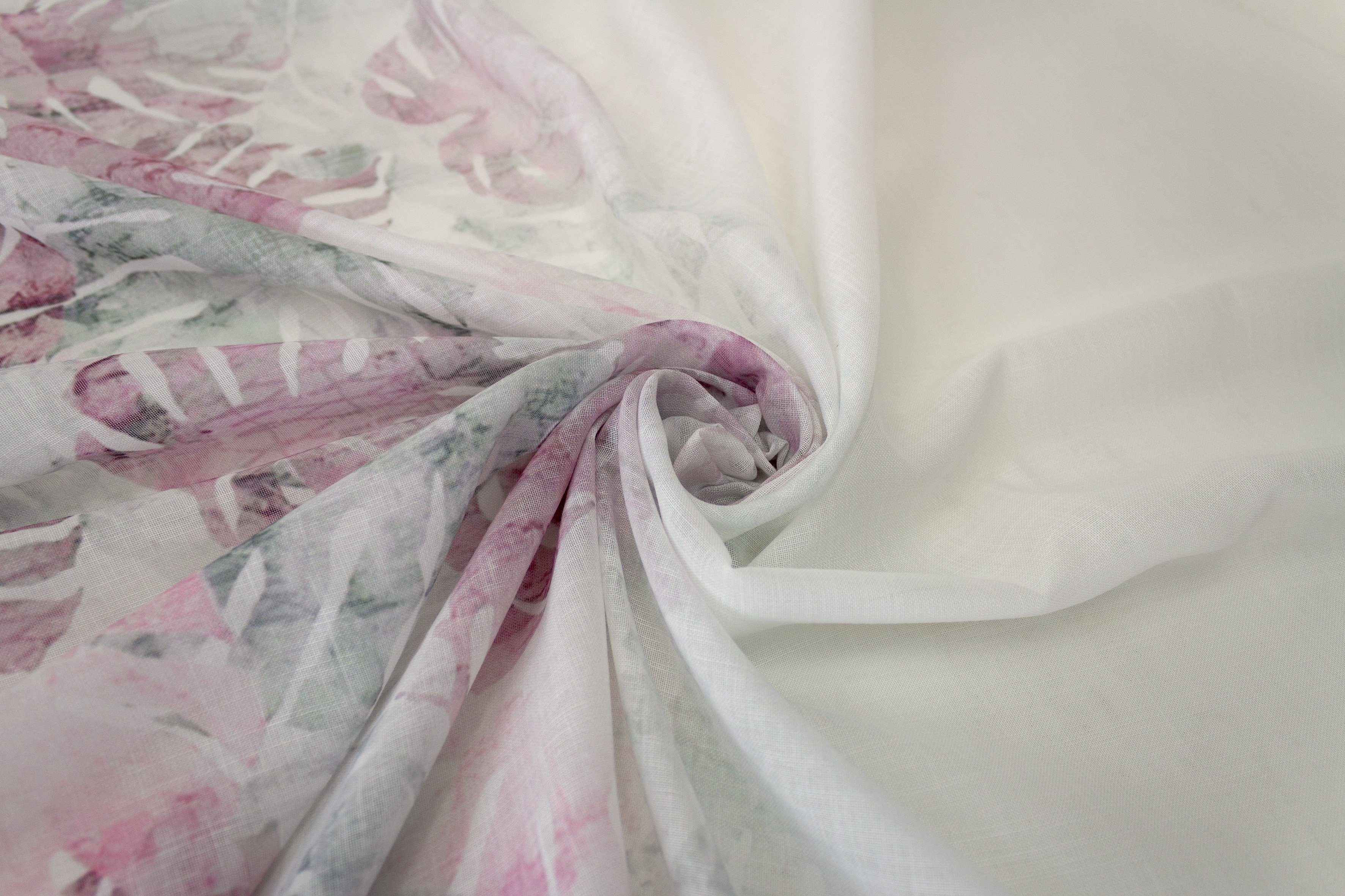 Farbverlauf, pink St), (1 halbtransparent, VHG, Vorhang Zara, Digitaldruck, Aquarell Ösen
