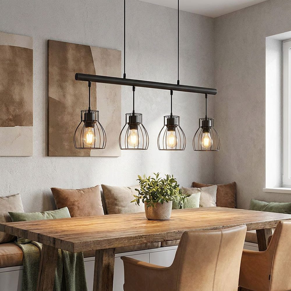 GLOBO LIGHTING Hängeleuchte, Leuchtmittel nicht inklusive, Vintage Pendelleuchte Hängelampe Esstisch Hängeleuchte Industrial
