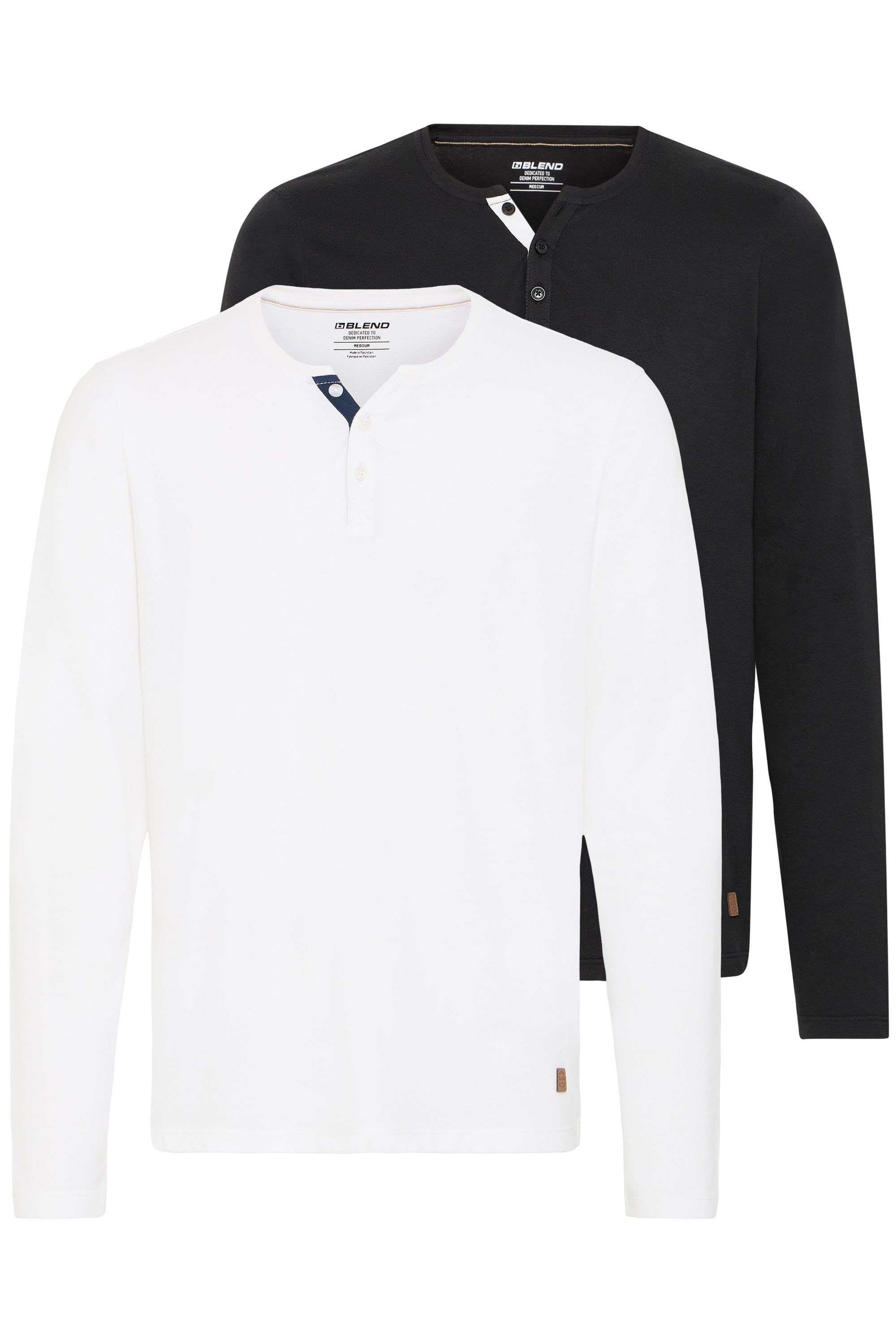 Blend Langarmshirt BHMBHOLLIE Klassisches Grandad-Longsleeve günstig online kaufen