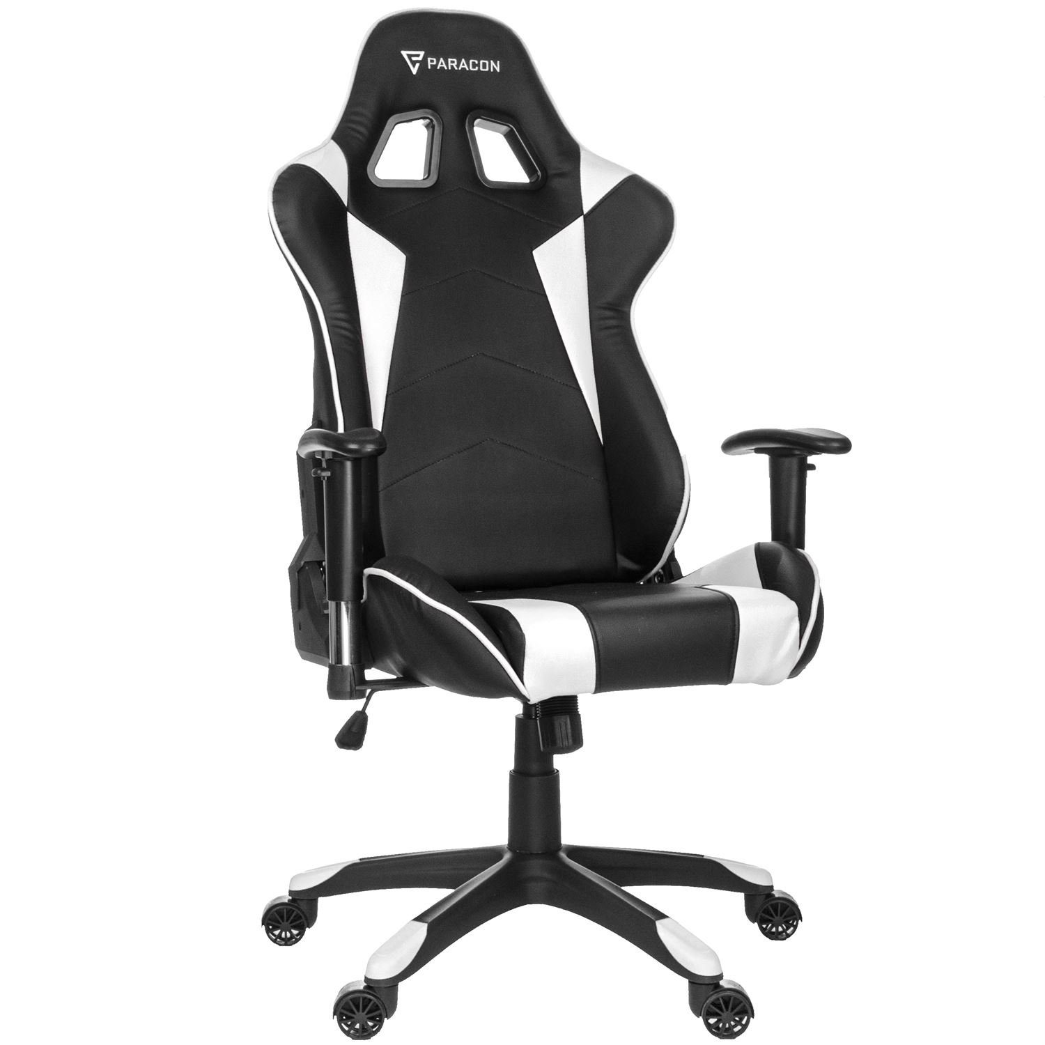 ebuy24 Paracon Gaming-Stuhl Weiß Gaming Stuhl Knight und inkl. Nackenkissen