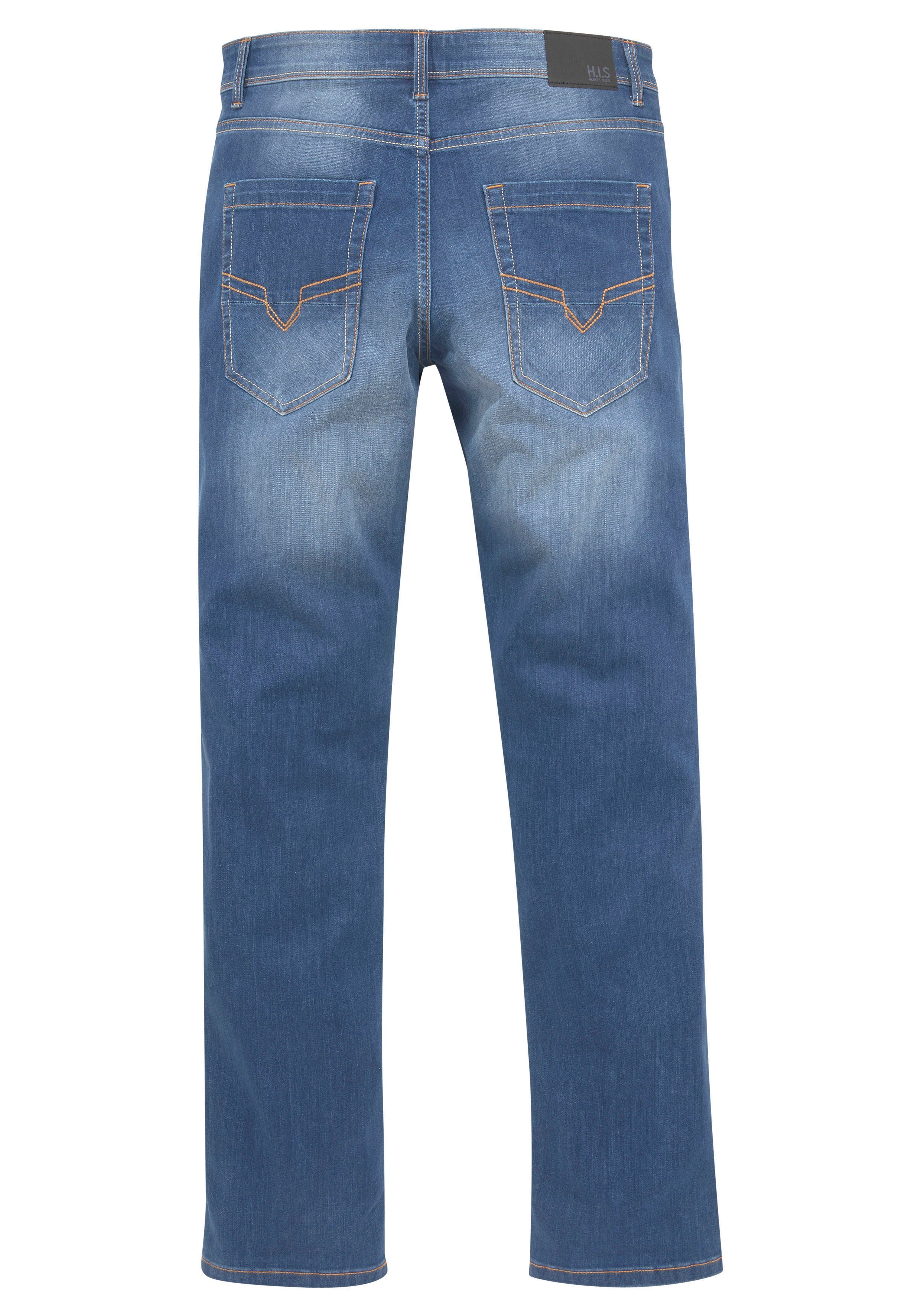 H.I.S Comfort-fit-Jeans ANTIN bequeme Passform, gerades Bein, mit Used-Waschung