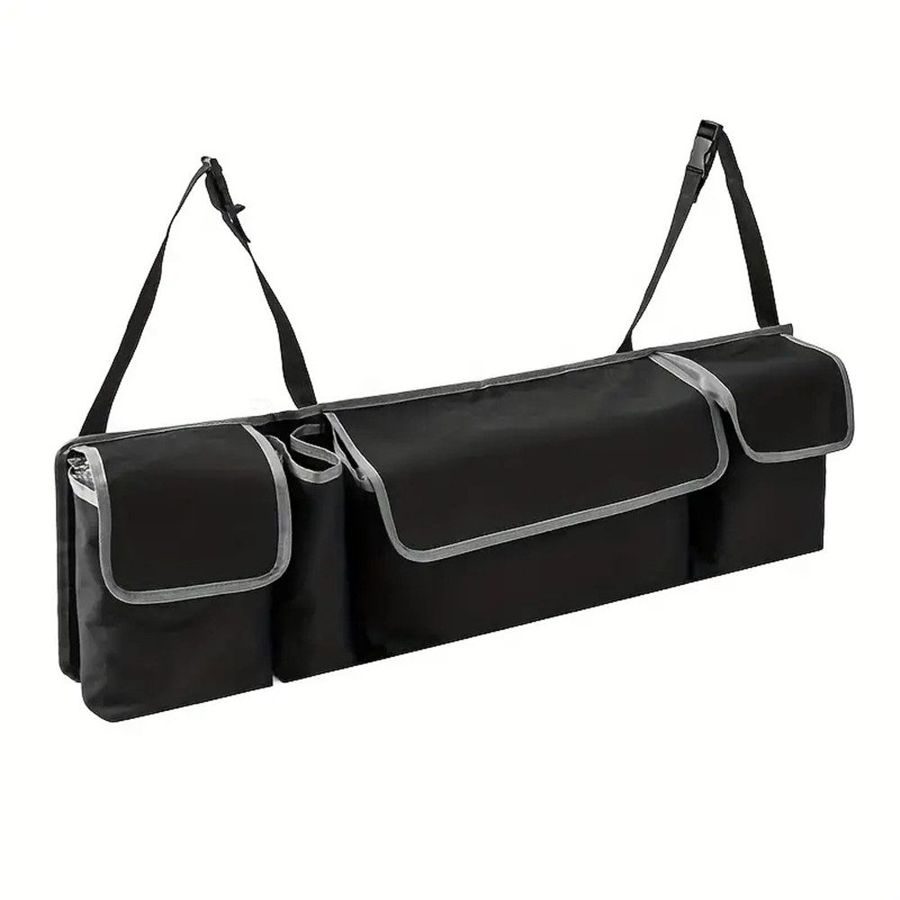 RefinedFlare Auto-Rückenlehnentasche 1 Stück Kofferraum-Aufbewahrungstasche, faltbar, mit 4 Taschen, Hergestellt aus wasserdichtem Oxford-Stoff