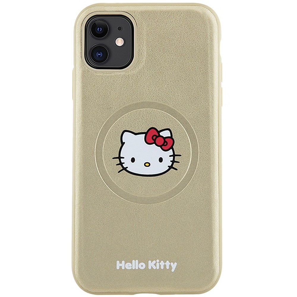 Hello Kitty Handyhülle Schutzhülle Magnethülle Rückschale 6,1 Zoll, MagSafe, Kunstleder, Hartschale, Kitty-Motiv