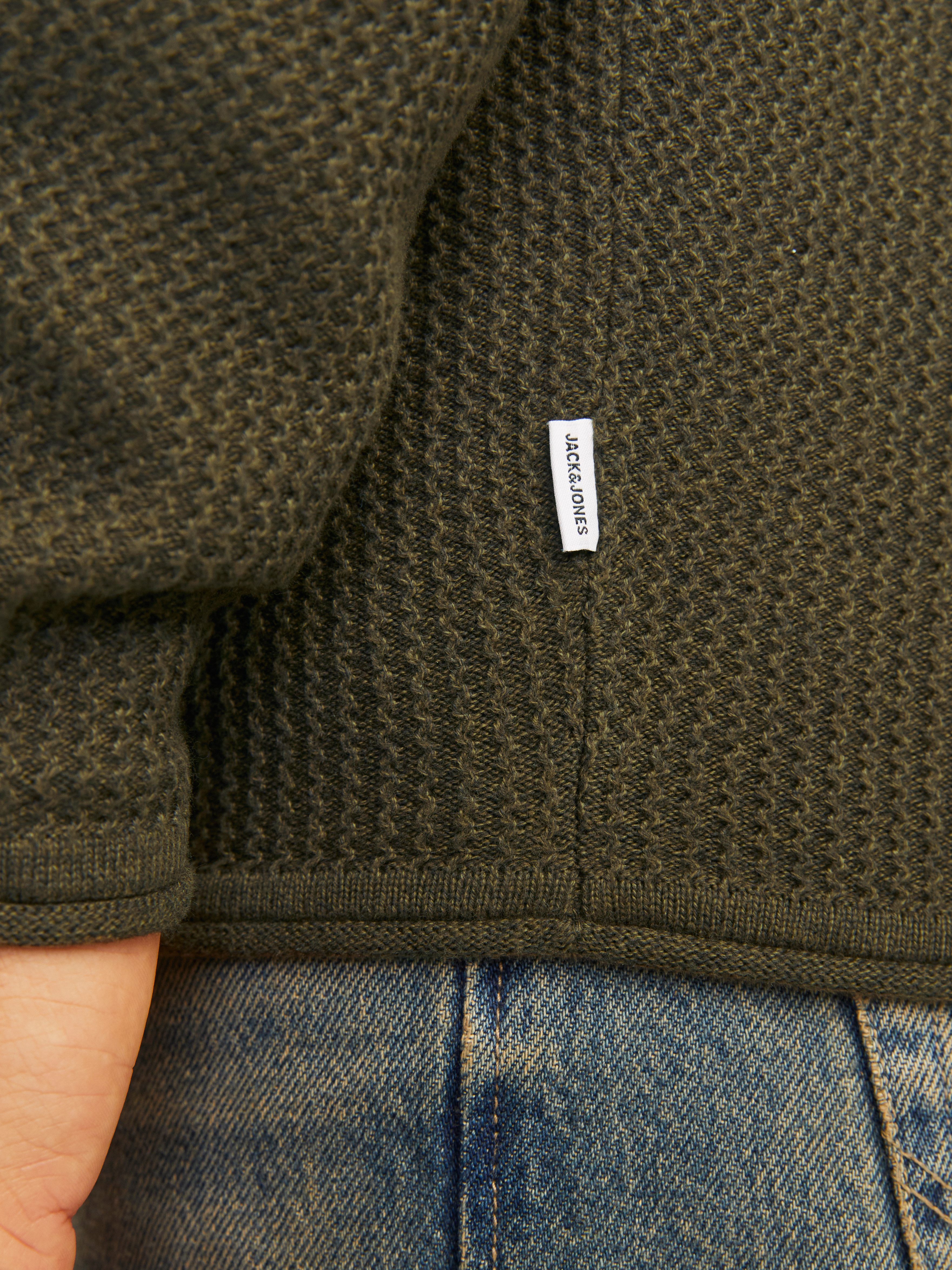Jack & Jones Rundhalspullover JJECOOPER KNIT CREW NECK NOOS in Strick Optik – Bild 4 von 5