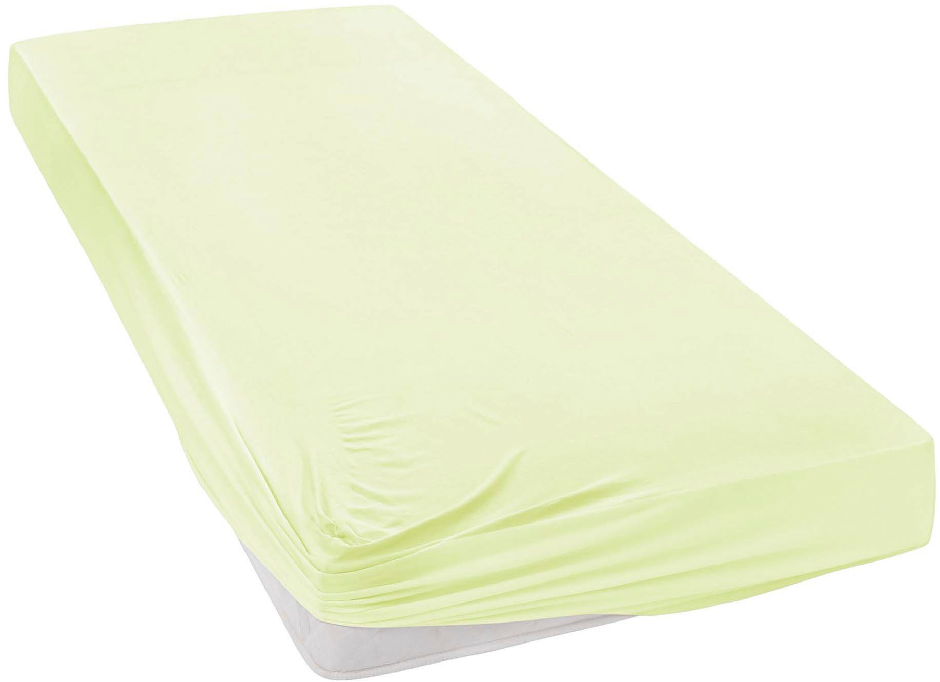 Janine Spannbettlaken ELASTIC 5002, Jersey-Elasthan, Gummizug: rundum, (1 Stück), für Matratzen bis 35 cm Höhe, 95% Baumwolle, hochwertig, langlebig
