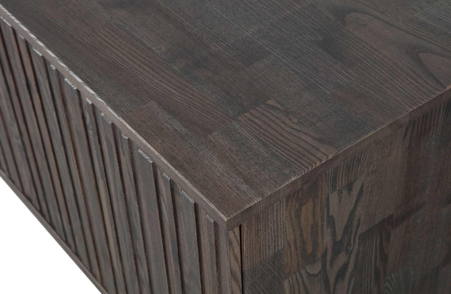 WOOOD Sideboard Gravure aus Eschenholz, Espresso, Push-to-Open-System
