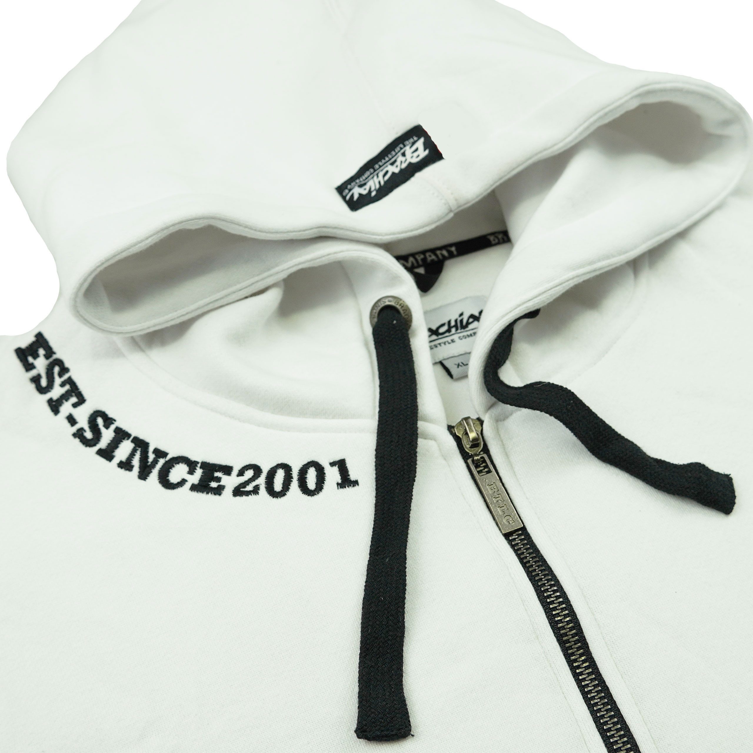 BRACHIAL THE LIFESTYLE COMPANY Kapuzensweatjacke Brachial Zip-Hoody "Gym" weiß/schwarz