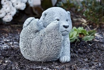 Stone and Style Gartenfigur Steinfigur großer Bär auf Rücken liegend