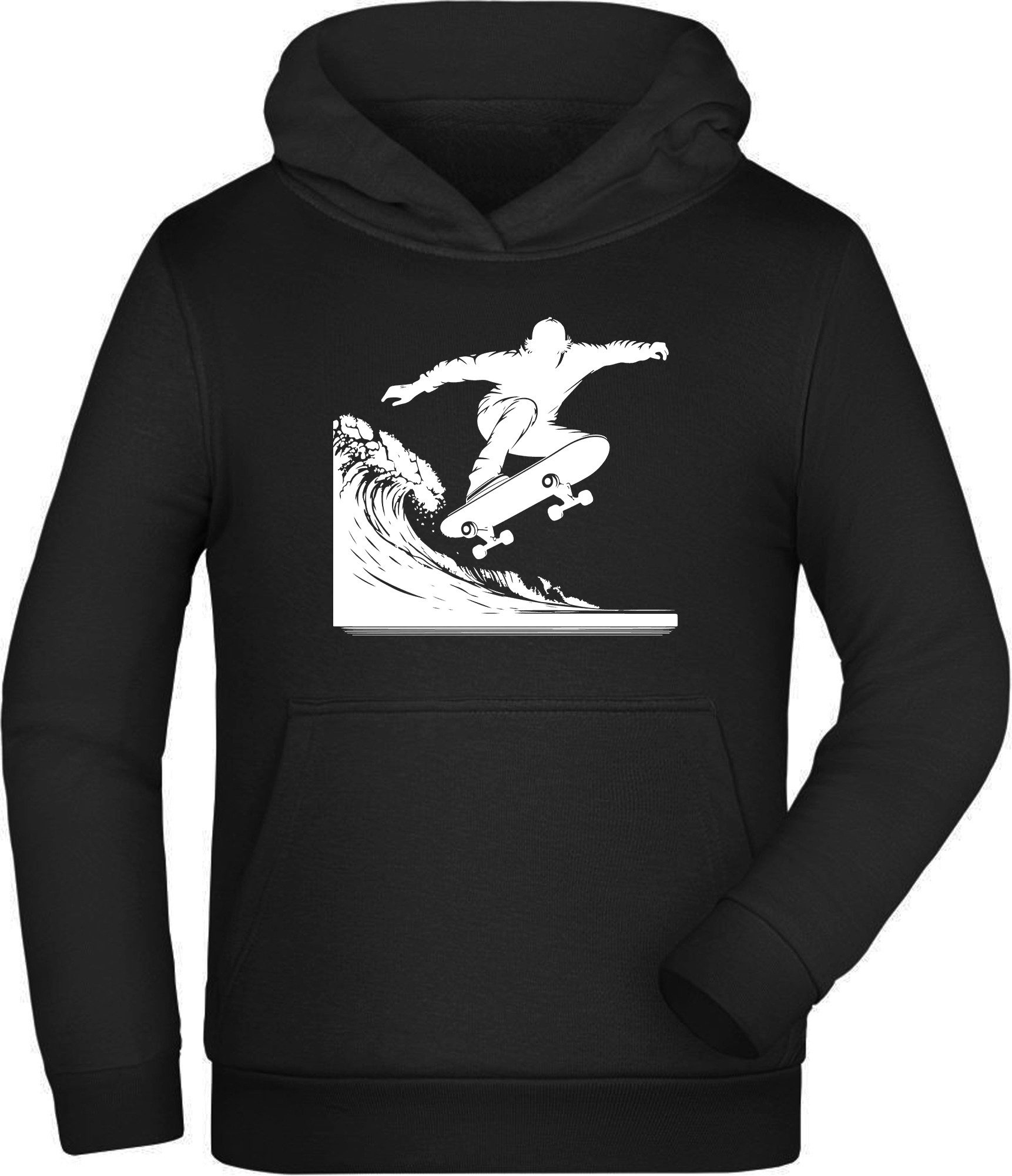 Hoodie Kinder Skater Kapuzen Pulli auf Welle