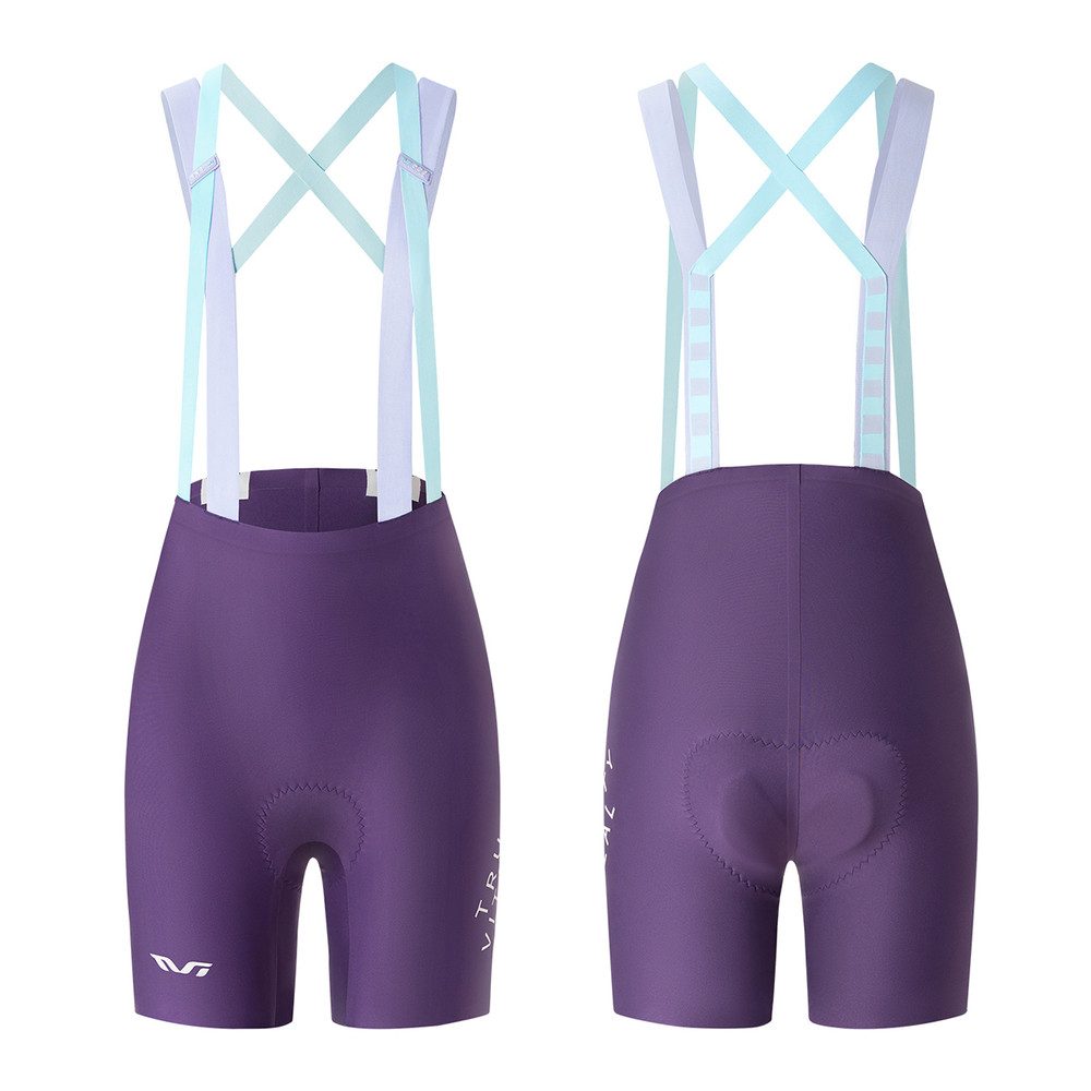 ROCKBROS Radhose Trägerhose Fahrradhose Radlerhose (Spar-Set, 1-tlg., 17 cm Beinlänge elastisch) Mehrzonen-Sitzpolster, Kreuzträger, Reflektoren