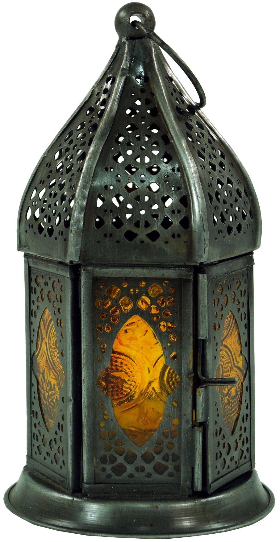 Guru-Shop Laterne Orientalische Metall/Glas Laterne in..