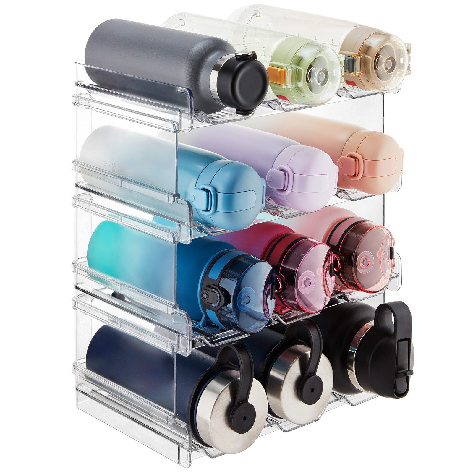 Lifewit Küchenorganizer-Set Stapelbarer Flaschenhalter für Schrank, Gefrier günstig online kaufen