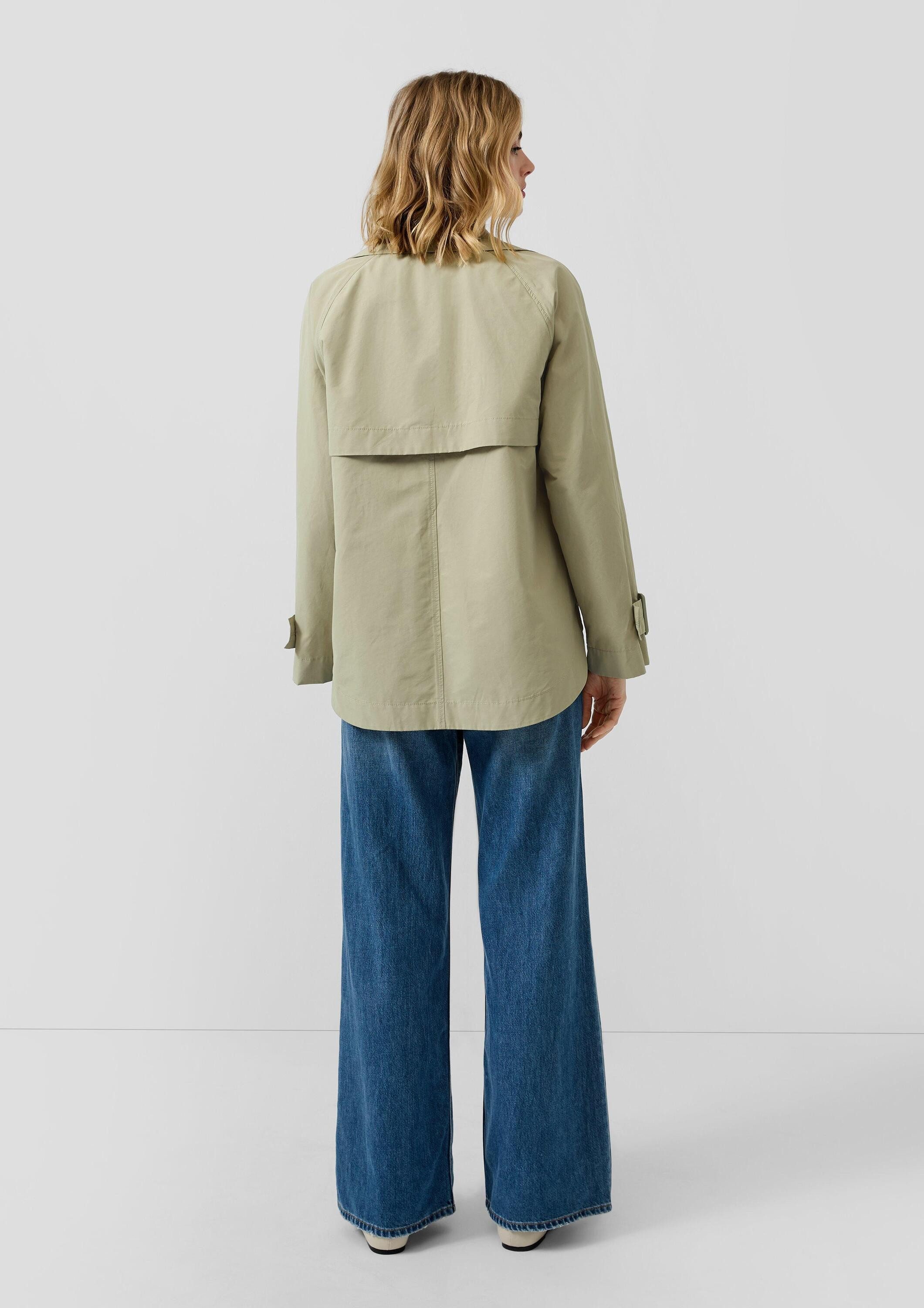 s.Oliver Funktionsjacke Outdoor-Jacke Cabanjacke im Relaxed Fit mit abgerundetem Saum
