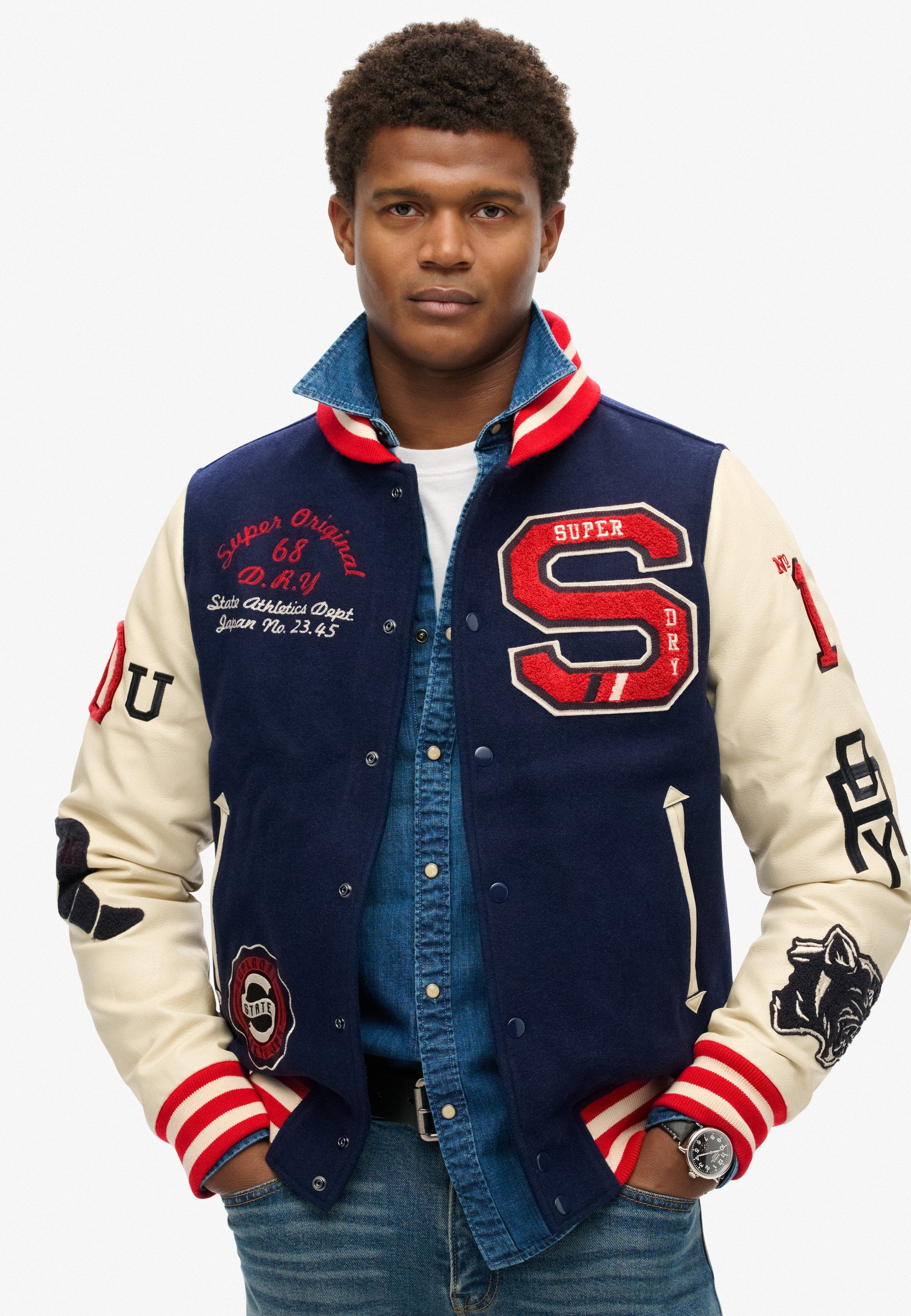 Superdry Parka COLLEGE VARSITY PATCHED BOMBER günstig online kaufen