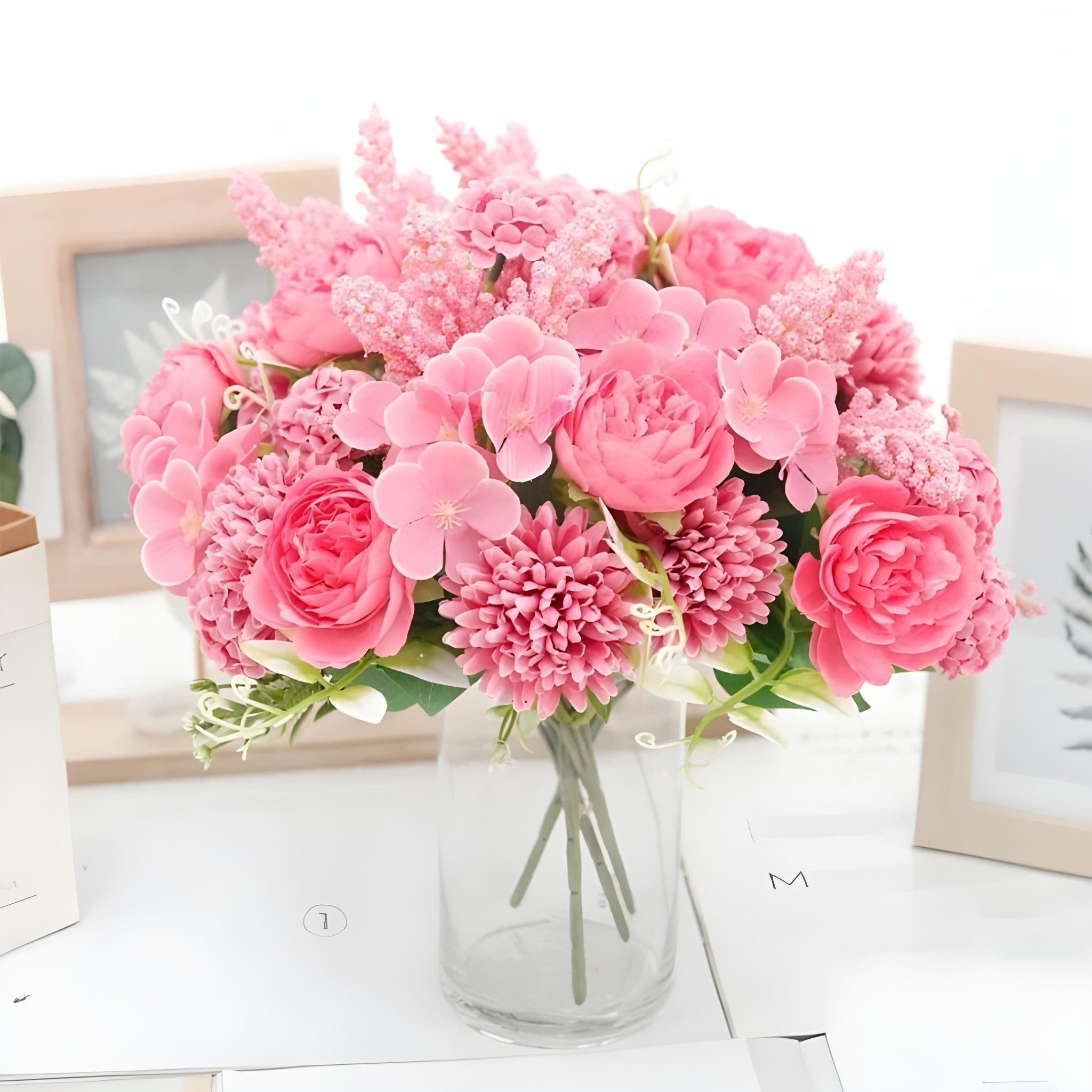 Kunstblumenstrauß Kunstblumenstrauß aus Seidenblumen – Kunstrosen, günstig online kaufen