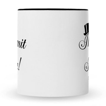 GRAVURZEILE Tasse mit Spruch - Mann mit Klasse, Keramik, Farbe: Schwarz & Weiß