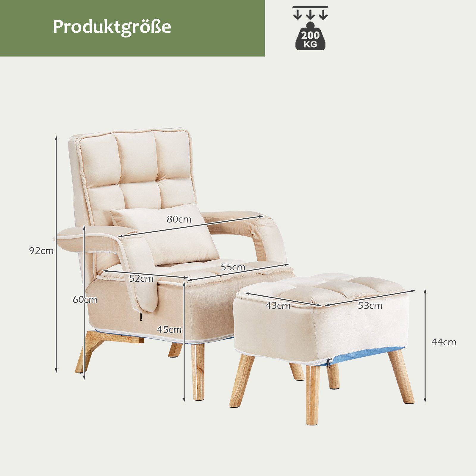Ofcasa Relaxsessel Loungesessel Polsterstuhl (Relaxsessel mit günstig online kaufen