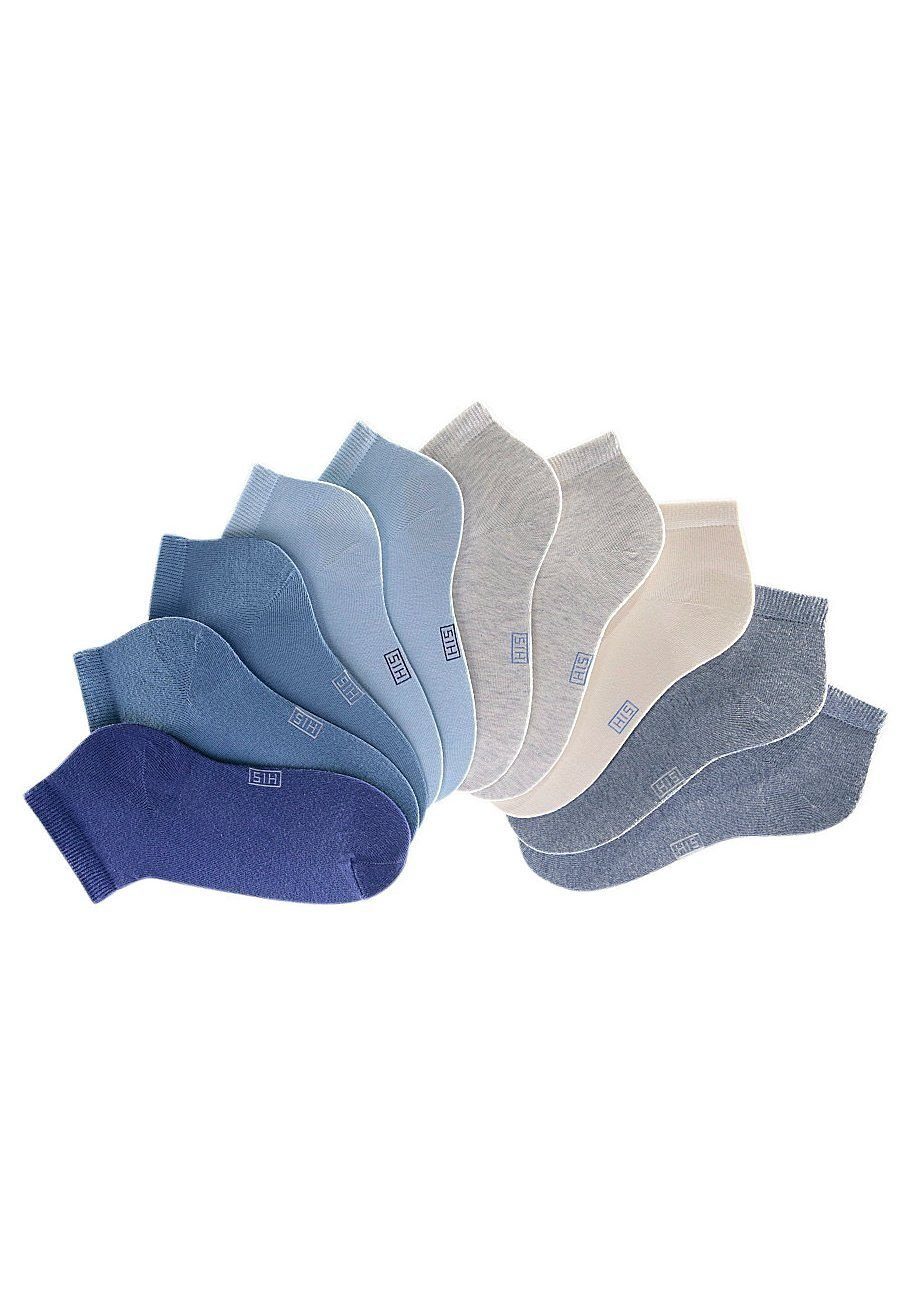 H.I.S Kurzsocken (Packung, 10-Paar) mit verstärkter Ferse und Spitze