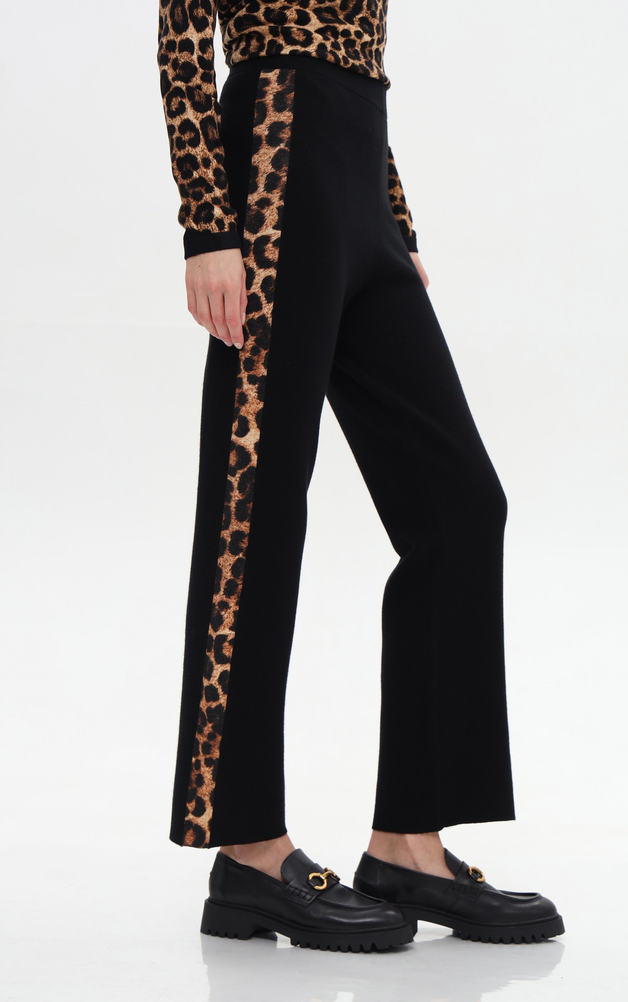 Passioni Stoffhose mit Leodetails
