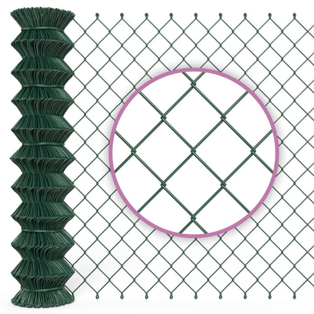 B!HOME Maschendrahtzaun Maschendrahtzaun grün/Gartenzaun mit Viereckgeflech günstig online kaufen