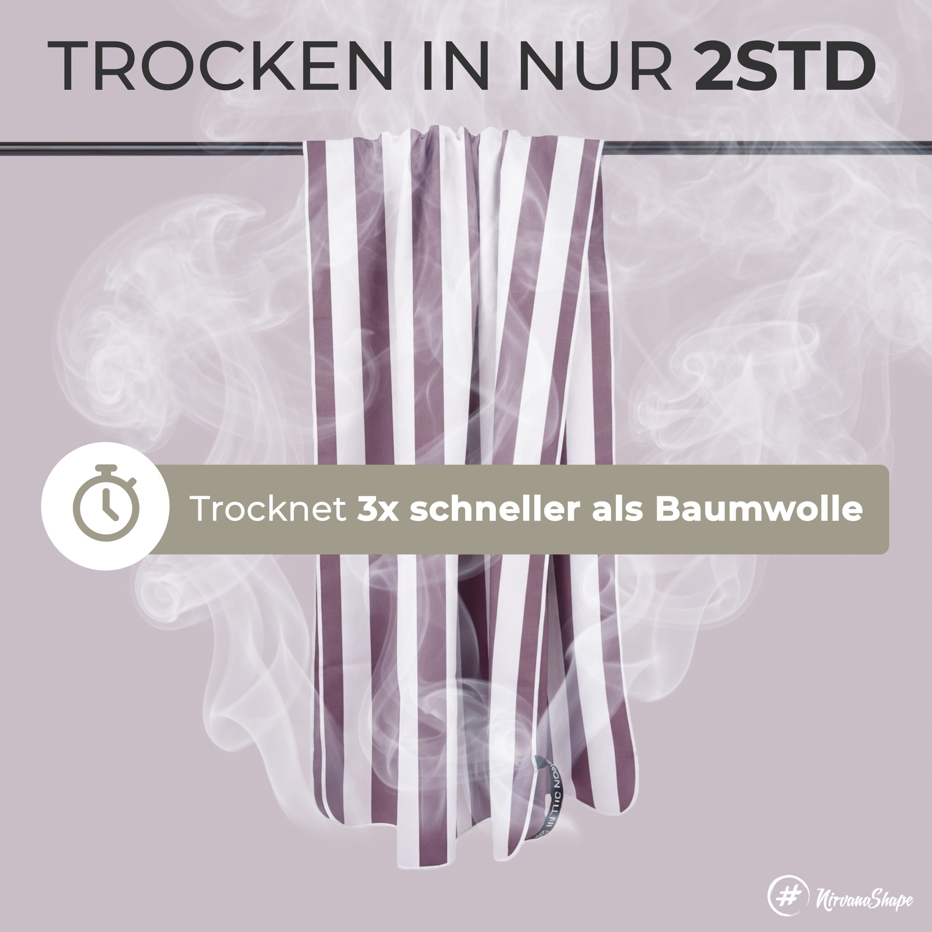 NirvanaShape Strandtuch Reise Handtuch Strandtuch XXL - Strandhandtuch, Mikrofaser Badetuch – Bild 5 von 5