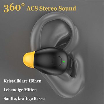 Xmenha 360°ACS Stereo-Sound, Professionelle Audioabstimmung Open-Ear-Kopfhörer (Flexibel einzeln oder gemeinsam für kraftvollen Stereo-Sound nutzbar. Teilen Sie Musik oder genießen Sie Stereo-Klang für maximales Hörerlebnis., mit Komfort & Vielseitigkeit Tragekomfort und intelligenten Funktionen)