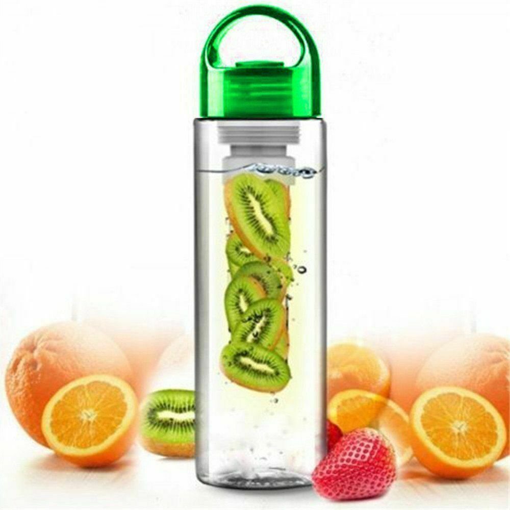 RHP Trinkflasche Trinkflasche mit Fruchteinsatz Infuser Wasserflasche Sportflasche Grün