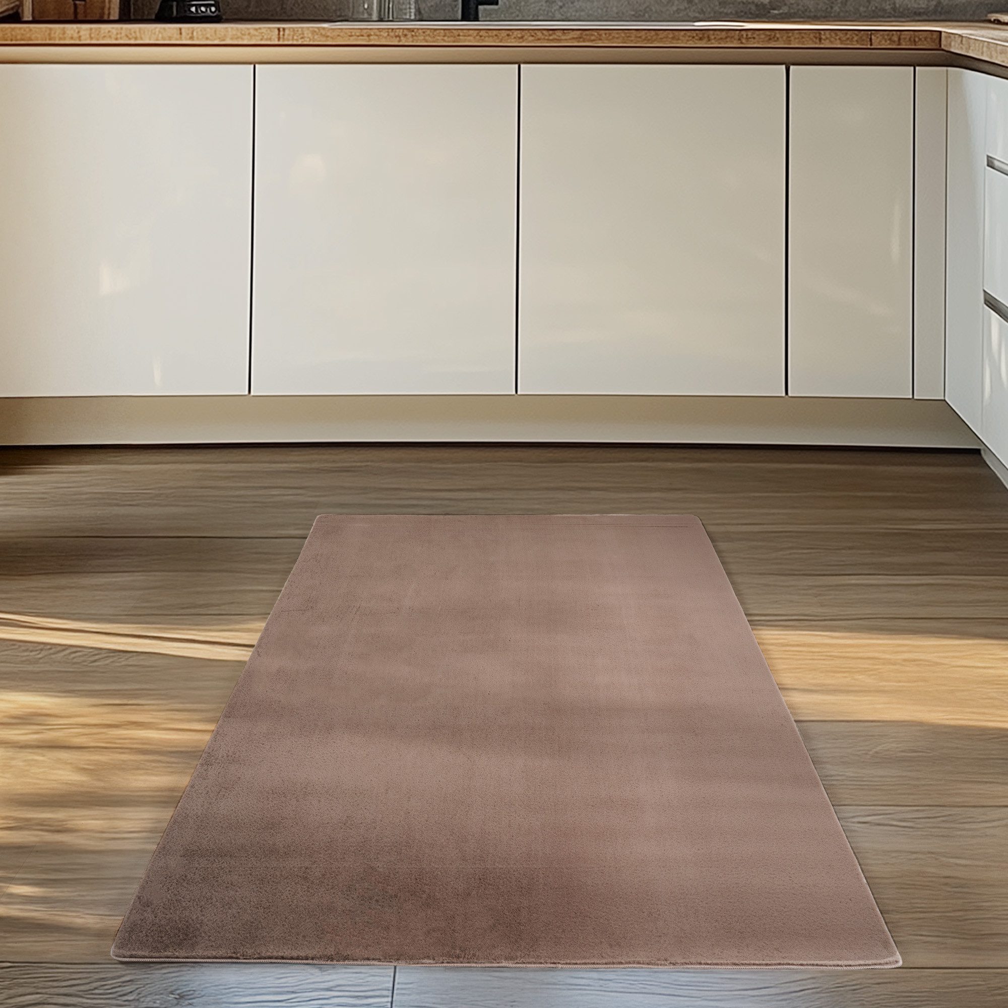 Carpettex Veloursteppich Unicolor - Einfarbig, Läufer, Höhe: 11 mm, Perfekt geeignet für Wohnzimmer, Schlafzimmer,Küche,Kinderzimmer