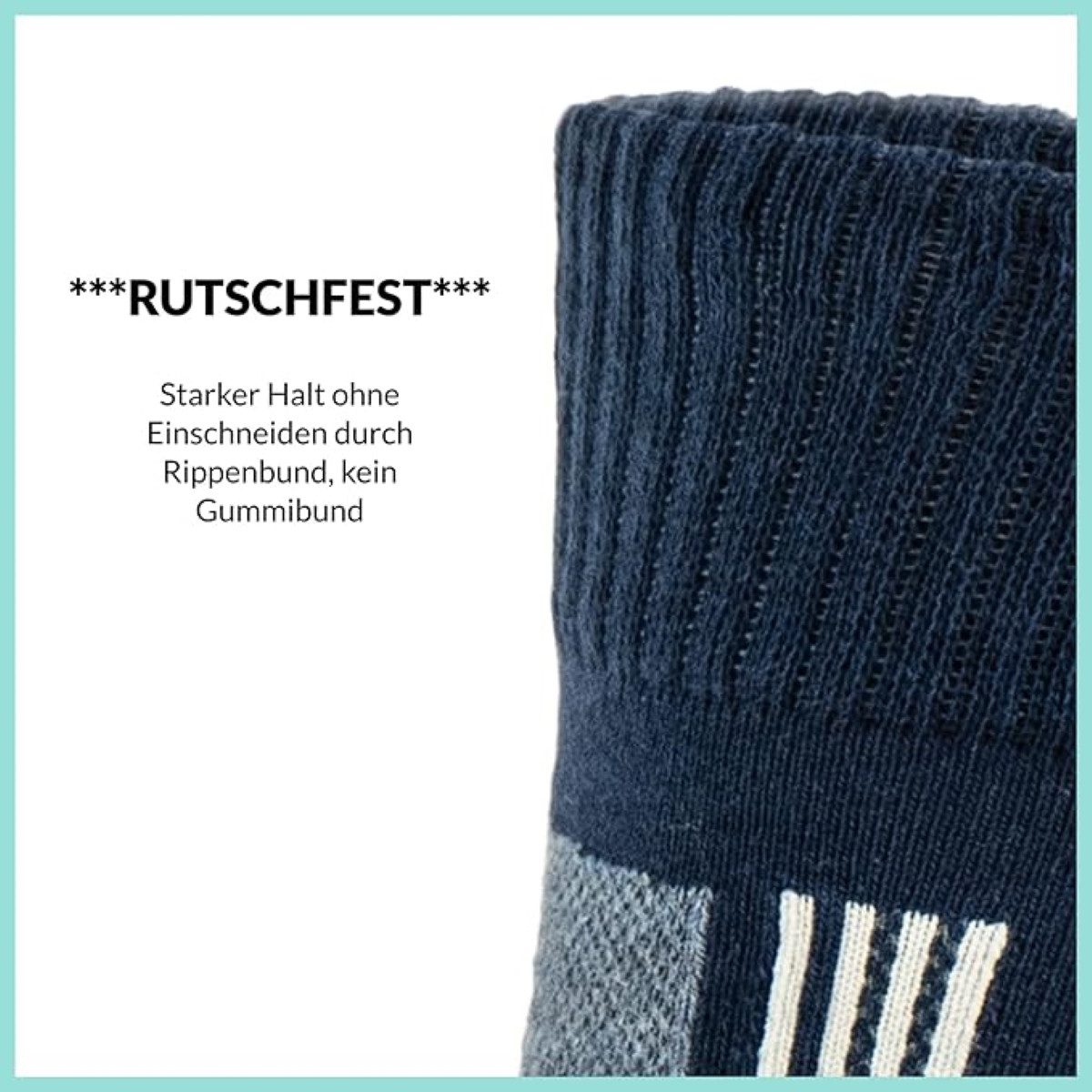 FOOTNOTE Wandersocken Hobbes/39-42/blau (3-Paar) ergonomische Spezialzonen, hoher Tragekomfort, perfekter Wegbegleiter