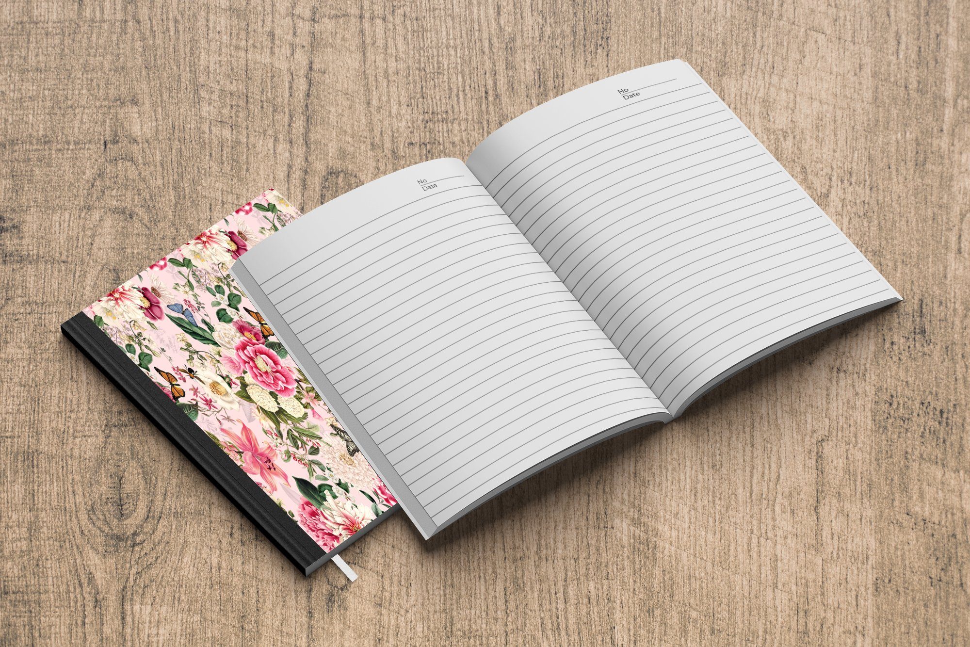 - Haushaltsbuch - Seiten, Muster, Lilie Insekten Merkzettel, Blumen - Notizheft, Notizbuch 98 A5, Tagebuch, Journal, MuchoWow