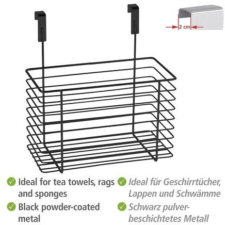 Einhängekorb, Schranktüren WENKO zum Einhängen Schubladen an schwarz und