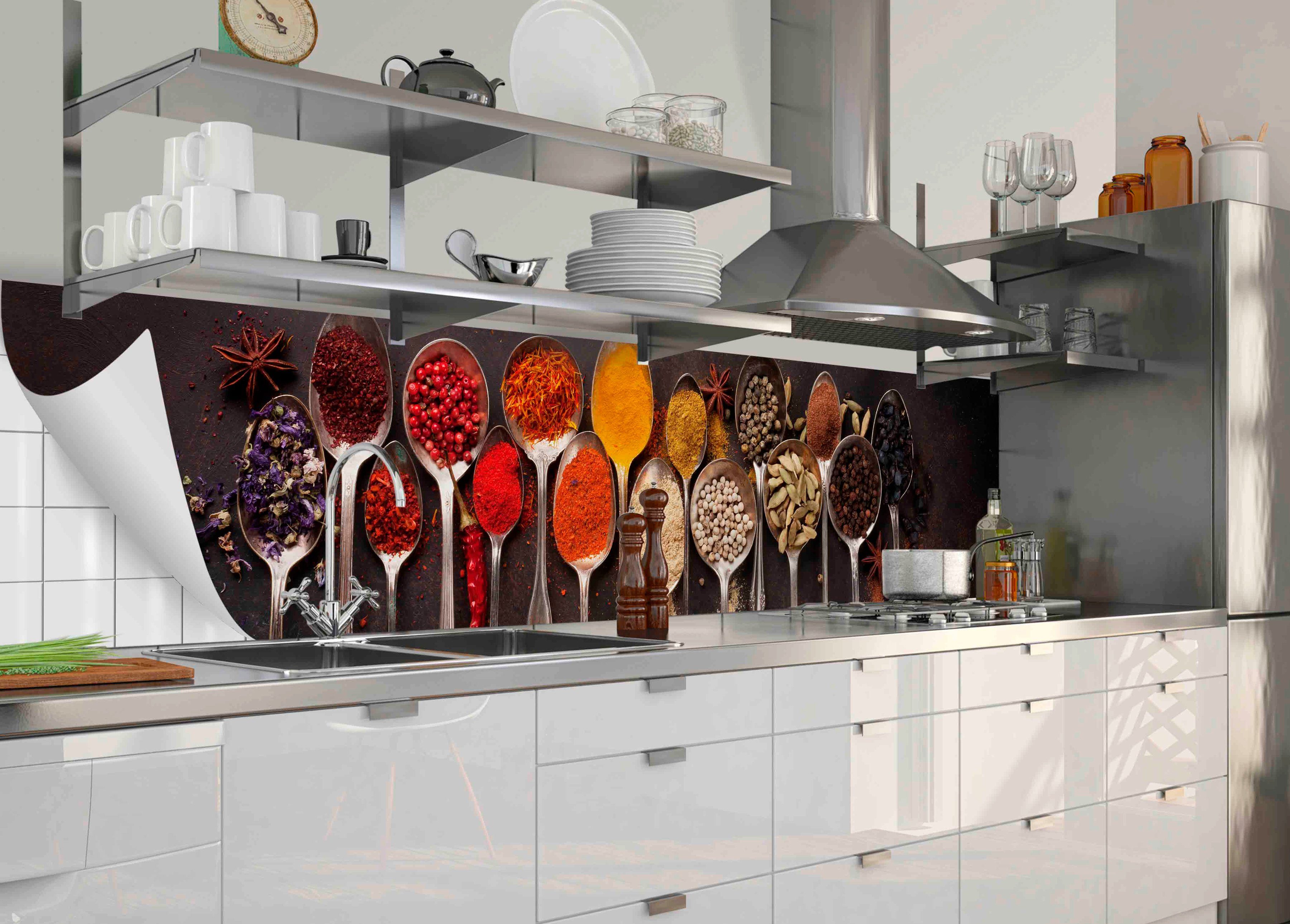 Küchenrückwand-Folie und MySpotti selbstklebende Küchenrückwand flexible Piccante, fixy (1-tlg),