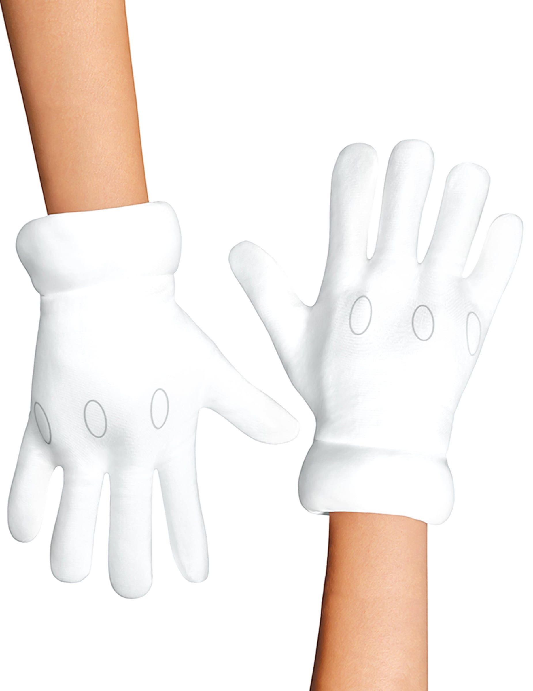 Disguise Kostüm Mario -Handschuhe Super Mario für Kinder weiss