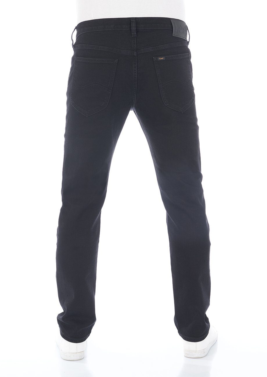 Hose Straight-Jeans Zip Fit Daren Black (LSS3PCQE3) Herren Jeanshose Fly Stretch Denim Rinse Lee® Regular mit