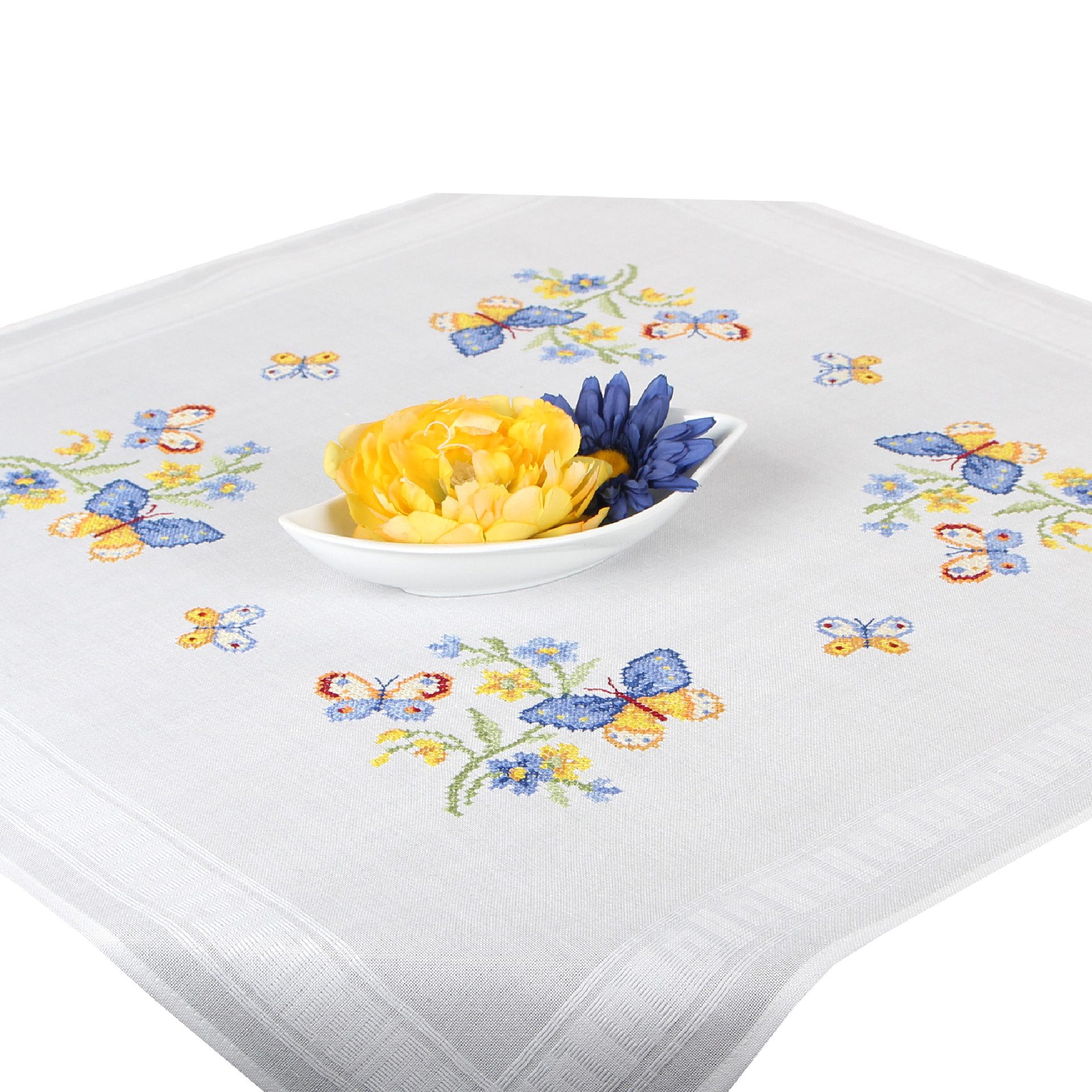 Delindo Lifestyle Kreativset Handarbeits-Stickpackung - Sticken im Kreuzstich - neutrale Motive, Sticktechnik: Kreuzstich