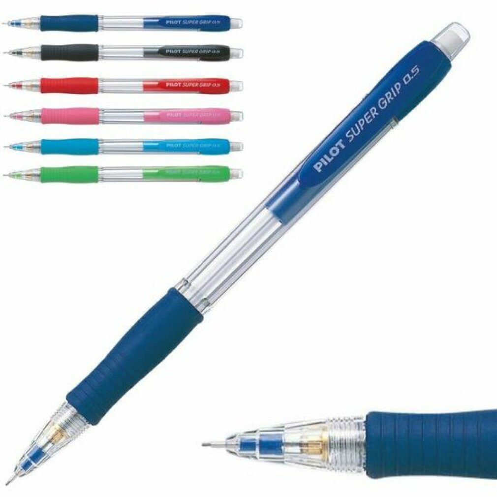 PILOT Bleistift Druckbleistift SuperGrip H-185-SL- Grip 0,5mm HB transparent