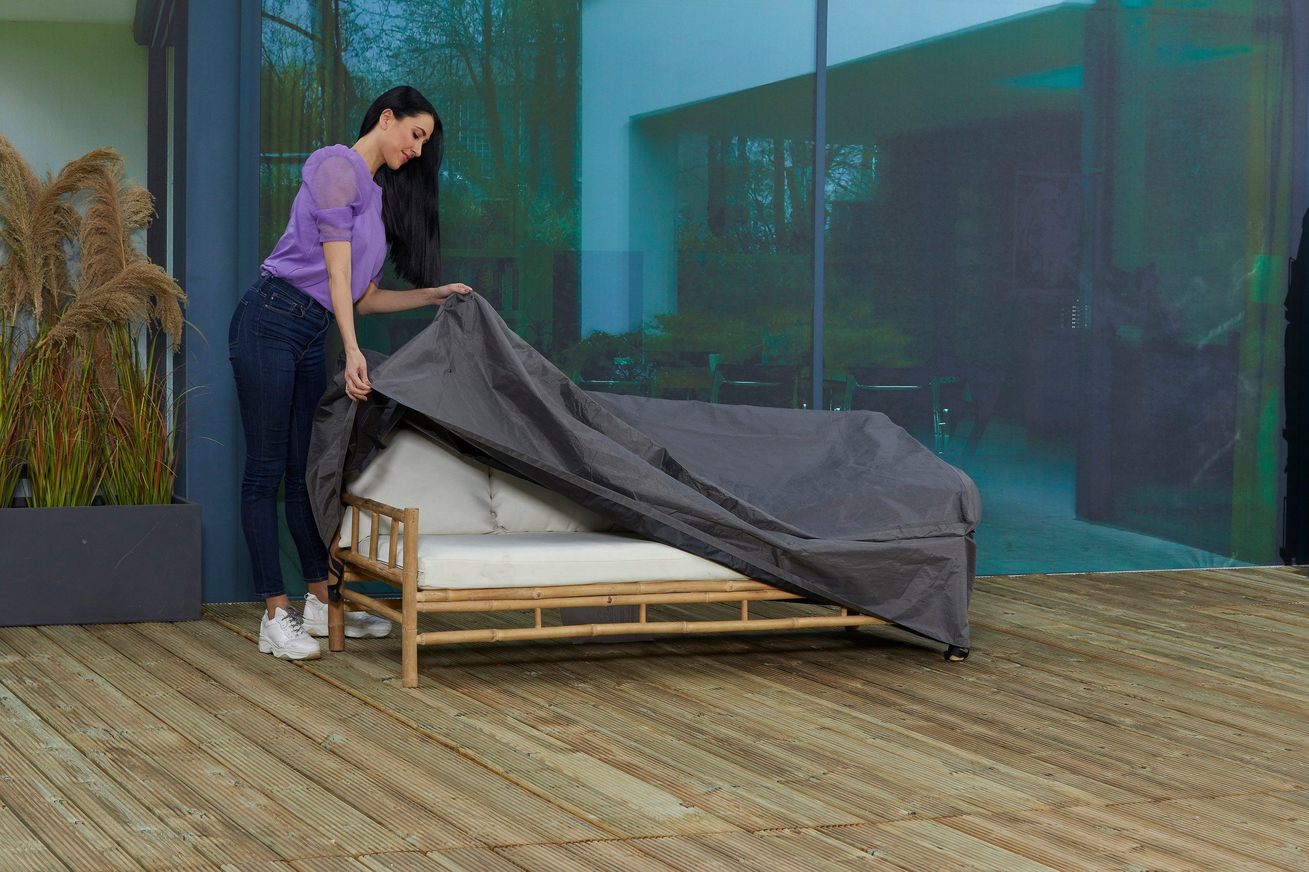 Gardissimo Gartenmöbel-Schutzhülle Gartenbank Schutzülle 2 er / 3er / 4er / 162 cm / 204 cm lang (Spar-Set, 1-St., Premium-Schutzhülle), wasserdicht / atmungsaktiv / frostsicher