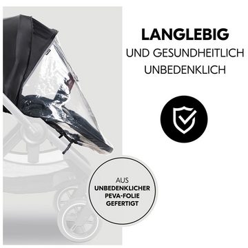Hauck Kinderwagen-Regenschutzhülle Universal, Regenschutz, Regenverdeck für Buggy Kinderwagen Sitz - Kontakt-Fenster