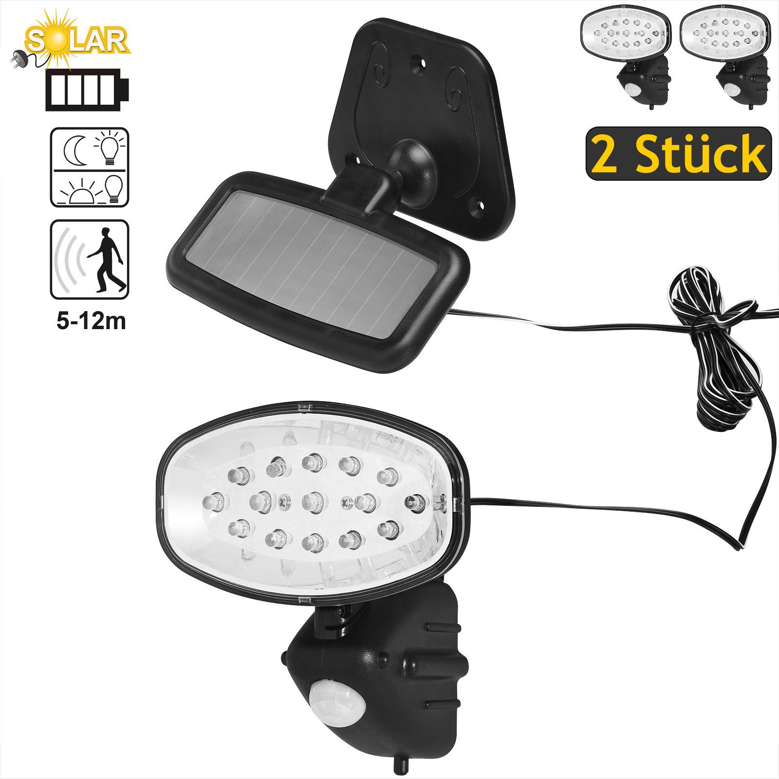 Deuba LED Solarleuchte, Solarlampe