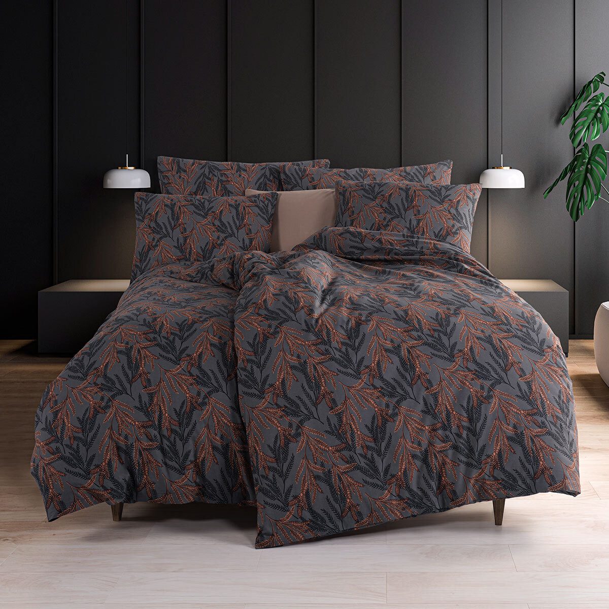 TRAUMSCHLAF Bettwäsche Midnight, Renforce, 2 teilig, florales Design auf 10 günstig online kaufen