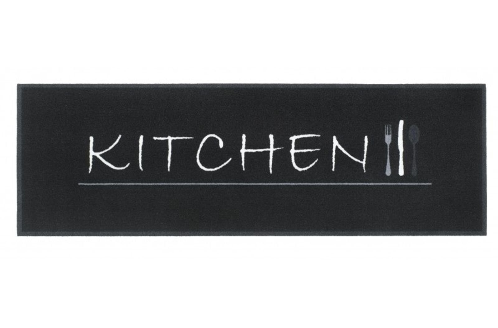 schwarz mm, cm, Kitchen, 150 Cook&Wash Küchenteppich, 5 rechteckig, 50 - Entree, Höhe: 30° Läufer bei anti-rutsch, Entree - MD waschbar, Teppichmatte Eingangsmatte x MD