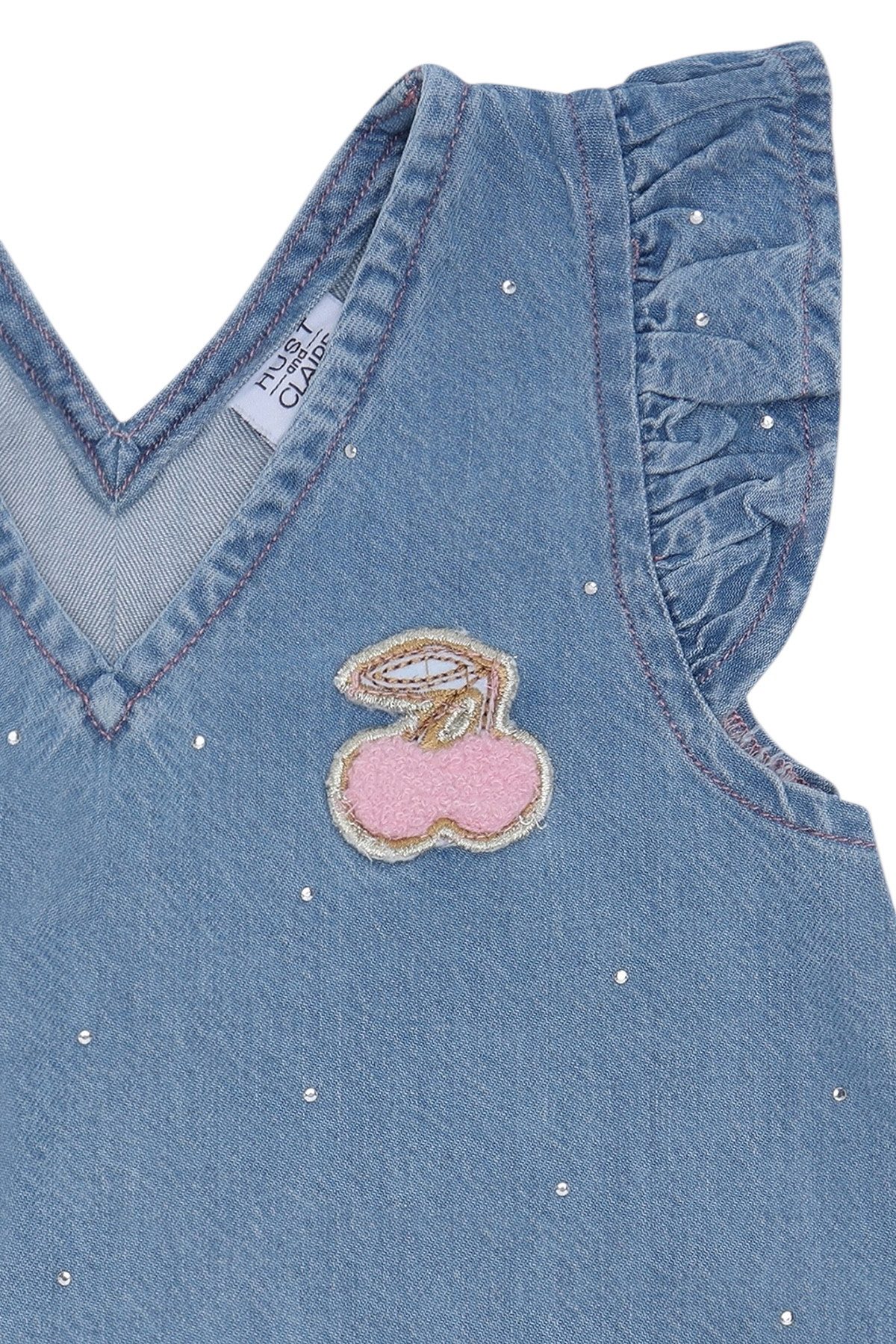 Hust & Claire Jeanskleid HCKaroline Sparkling (1-tlg) Kinder Jeanskleid mit Glitzersteinen Mädchen