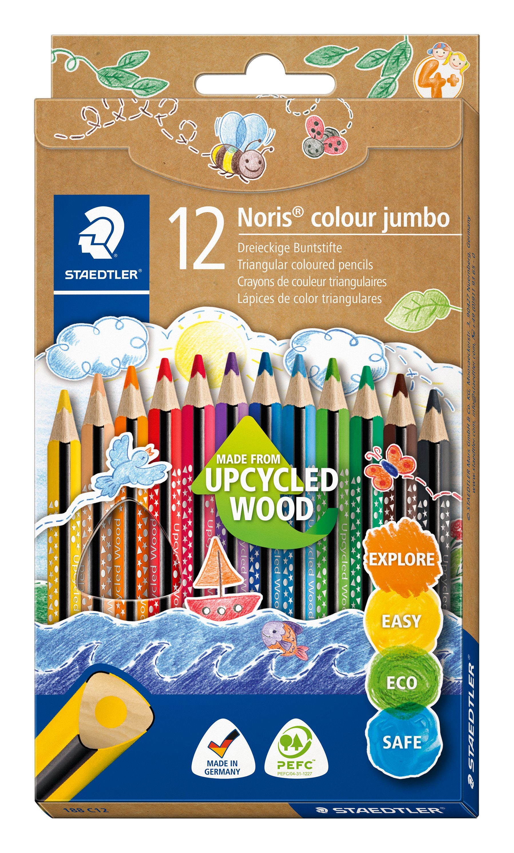 STAEDTLER Buntstift Noris colour Jumbo Buntstifte, 12er-Set