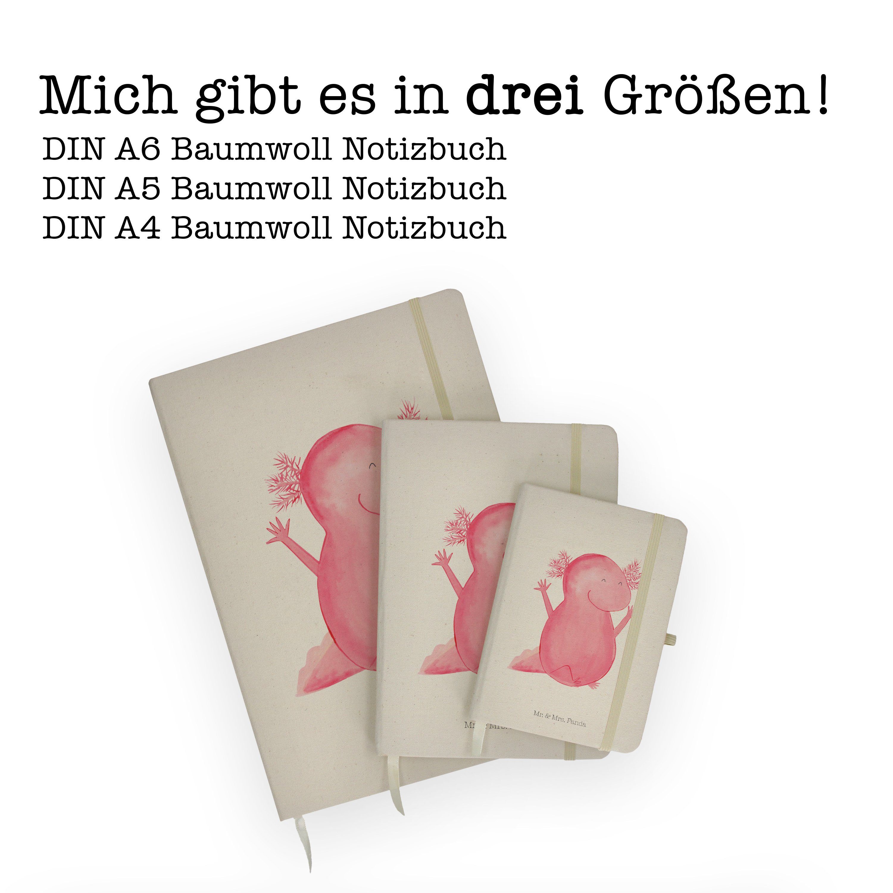 Skizzenbuch, - Mr. & Axolotl Hurra Mrs. Spaß, Mr. Transparent Geschenk, Mrs. - Notizbuch Sch Panda & Lurch, Panda